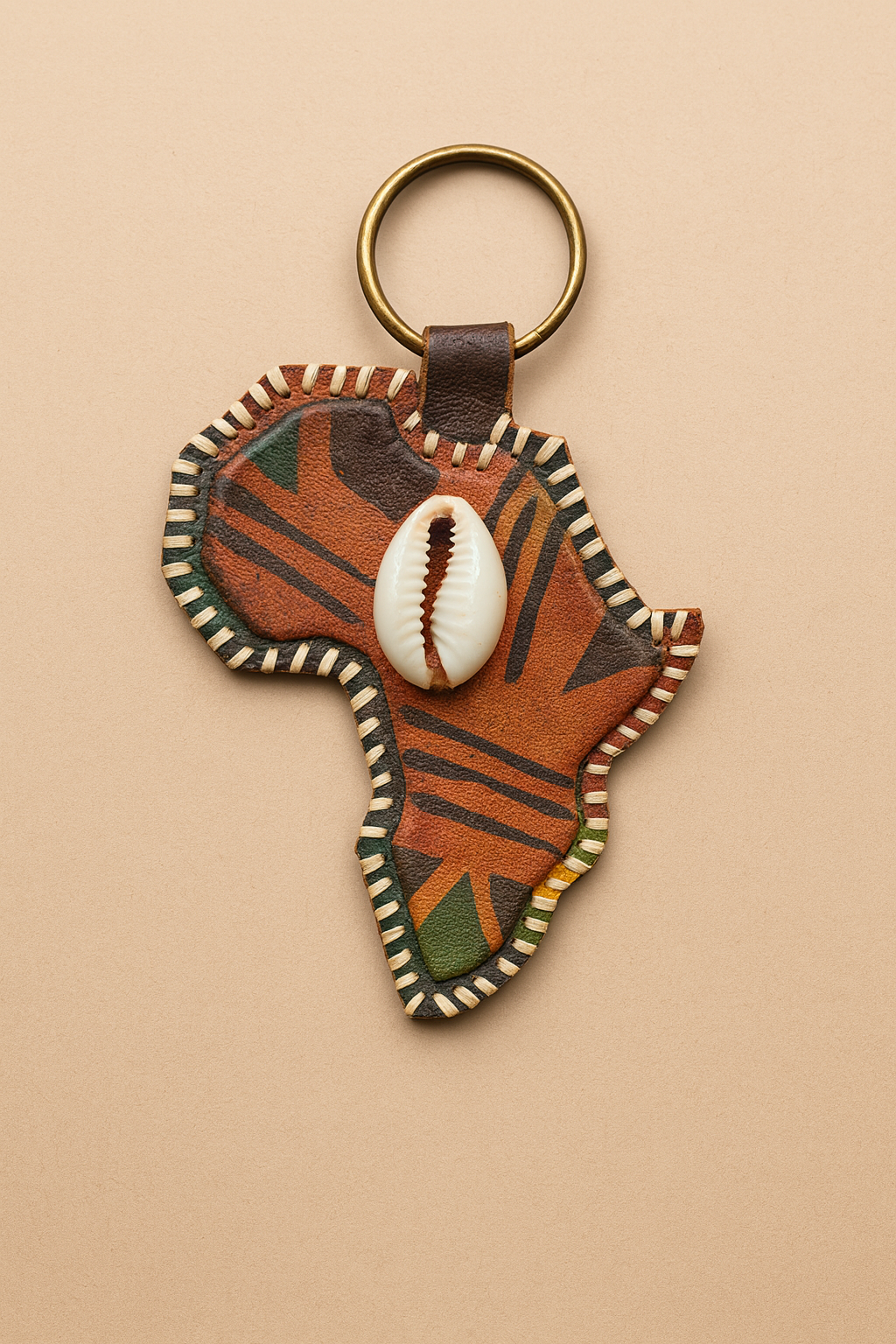 Keychain - porte clé afrik - sandal cuir leather