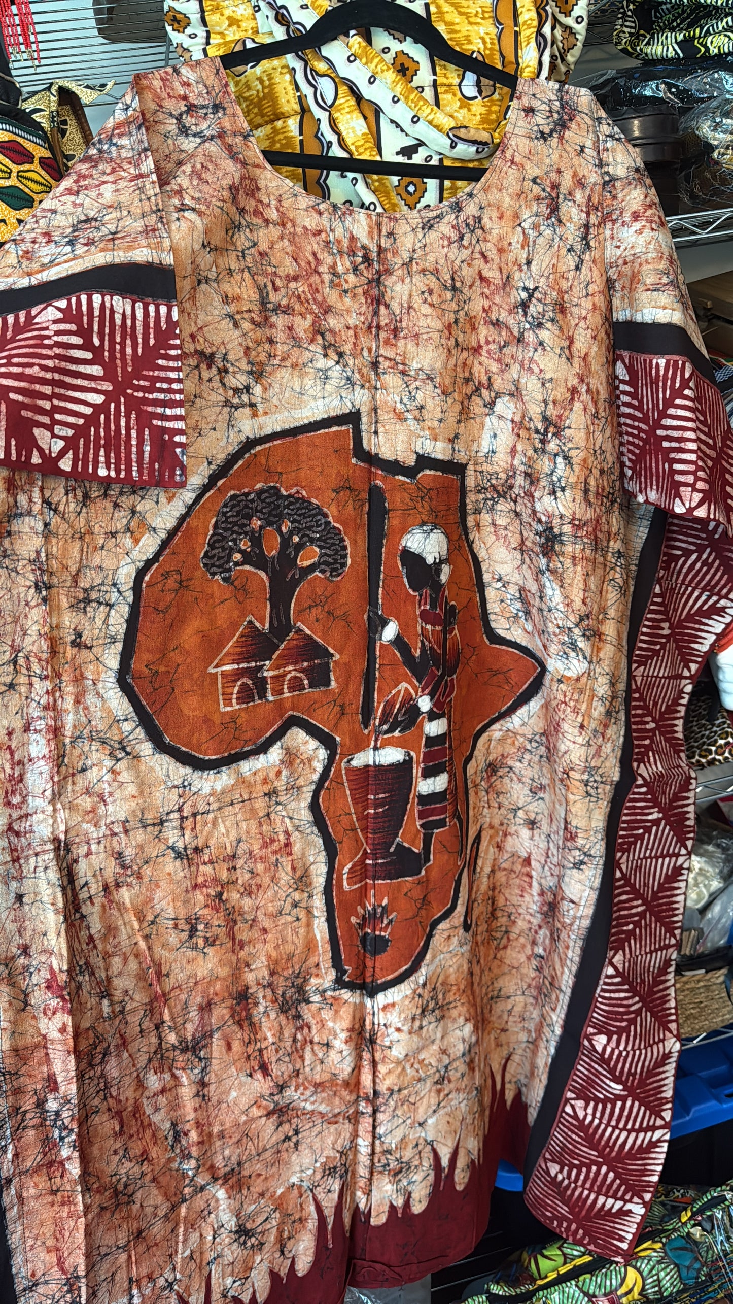 Boubou Batik 100% cotton (under knee length)