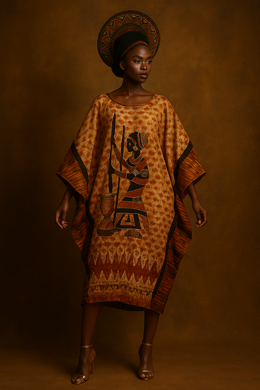 LOLA Boubou Batik 100% cotton (Mid length) - Large