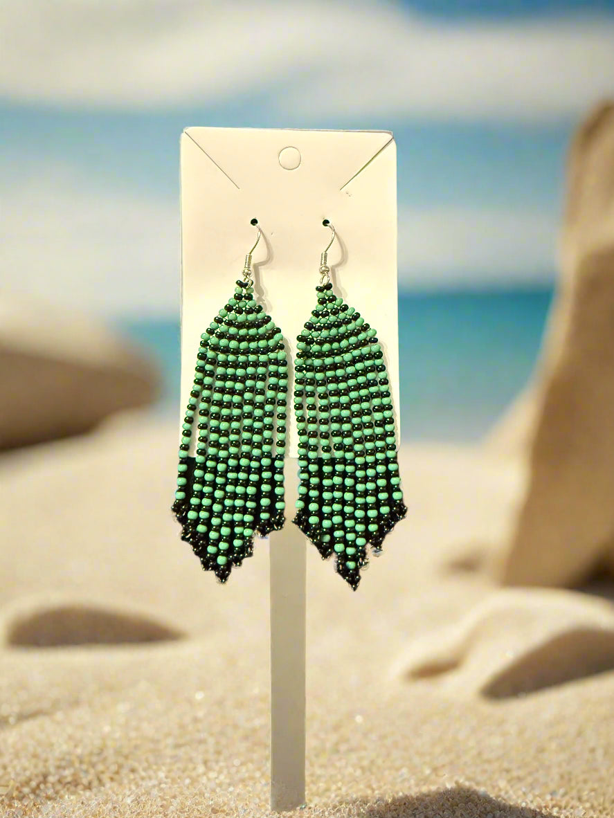 Mary Jade Boutique - Long Beaded earrings