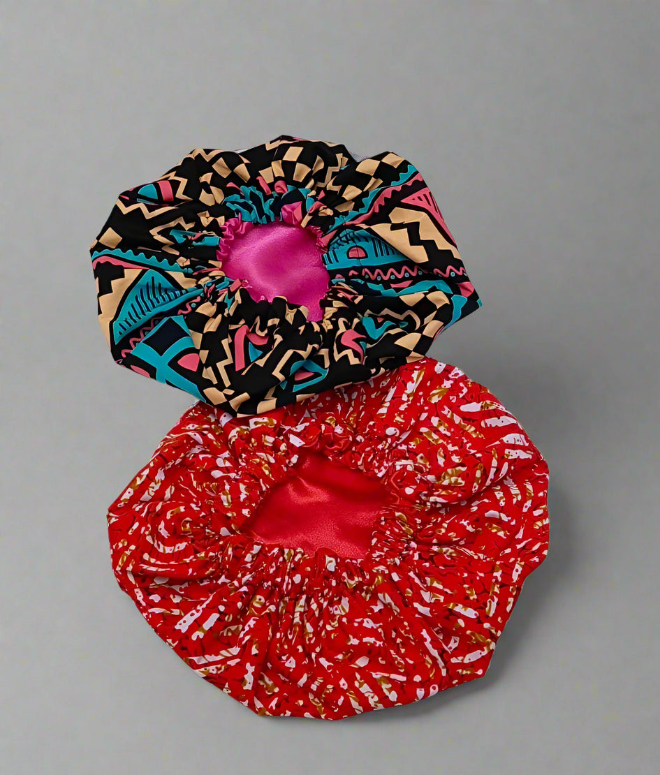 Hair bonnet reversible Handcrafted