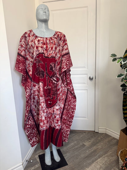 LOLA Boubou Batik 100% cotton Midi - Length