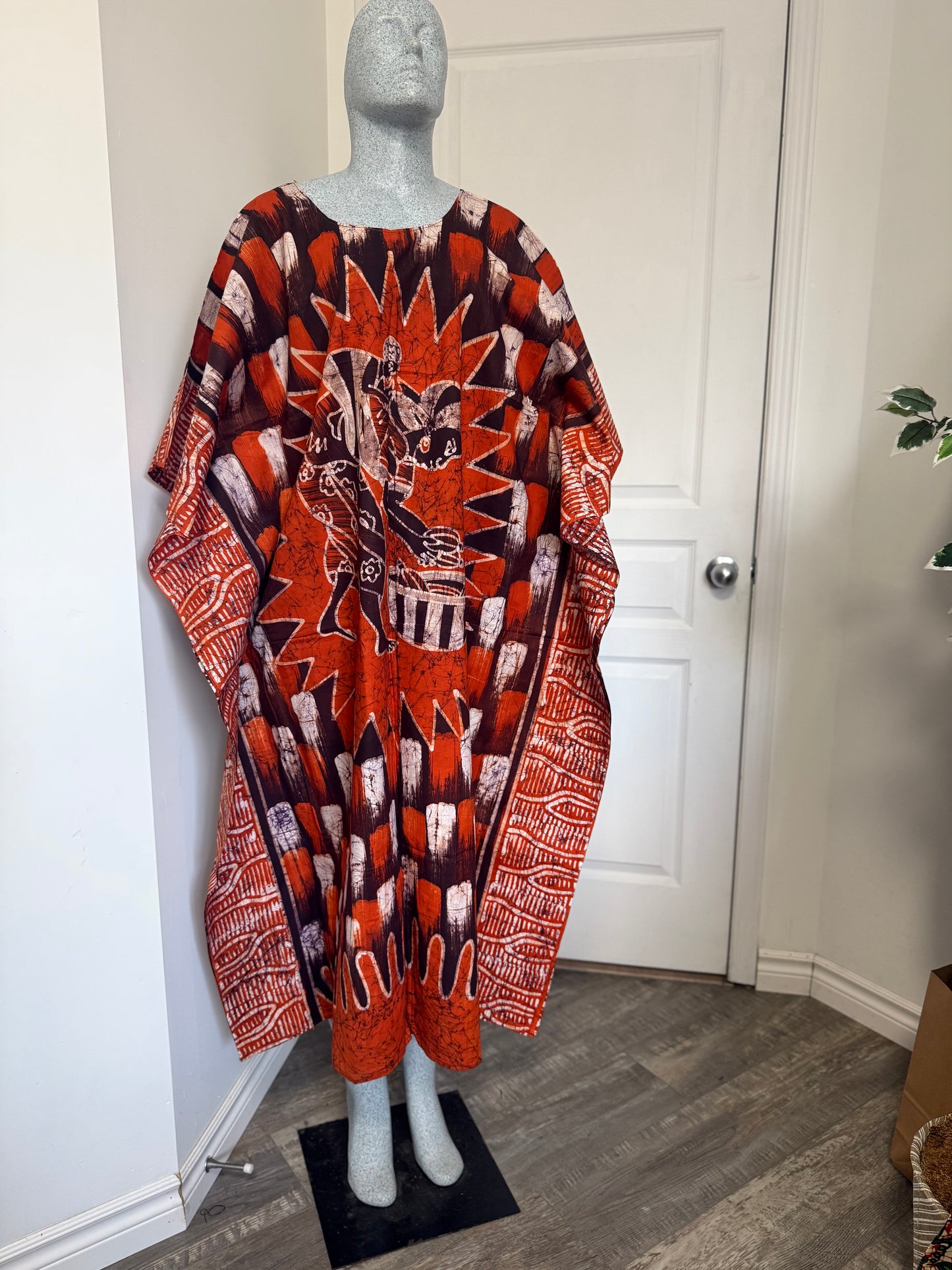 LOLA Boubou Batik 100% cotton Midi - Length