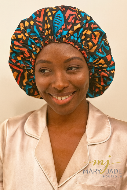 Hair bonnet reversible Handcrafted