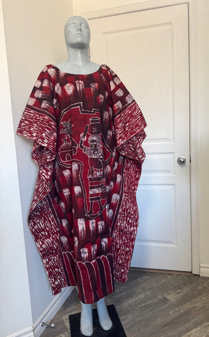 LOLA Boubou Batik 100% cotton Midi - Length