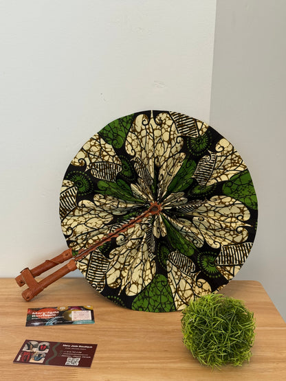 Ankara Wax Fabric Folding Fan – Summer Accessory