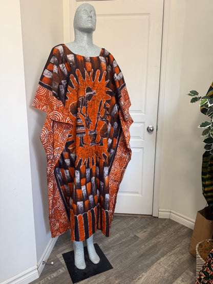 LOLA Boubou Batik 100% cotton Midi - Length