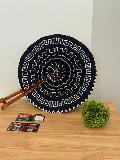 Ankara Wax Fabric Folding Fan – Summer Accessory