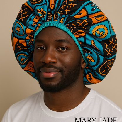 Hair bonnet reversible Handcrafted