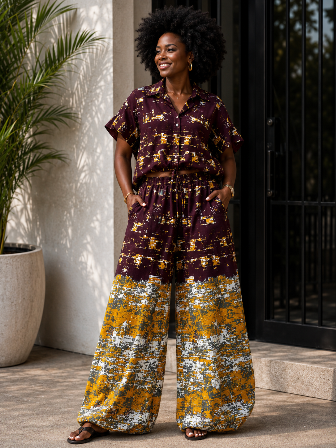 CP Ankara Pant & Top Set – Vibrant Two-Piece Outfit