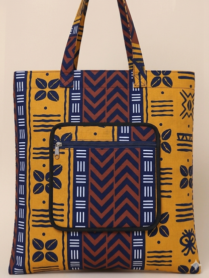 Foldable Ankara Eco Tote Bag 2026 – Medium