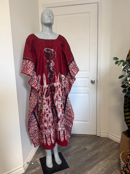 LOLA Boubou Batik 100% cotton Midi - Length