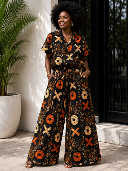 CP Ankara Pant & Top Set – Vibrant Two-Piece Outfit