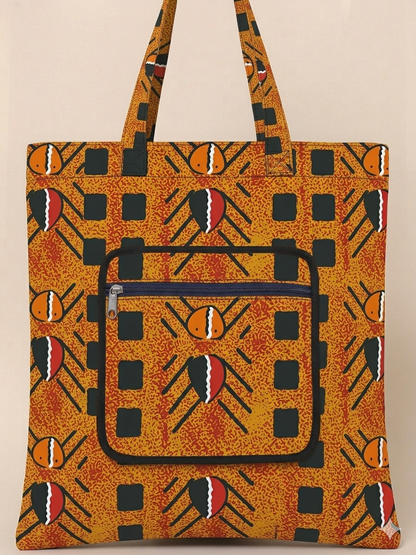 Foldable Ankara Eco Tote Bag 2026 – Medium