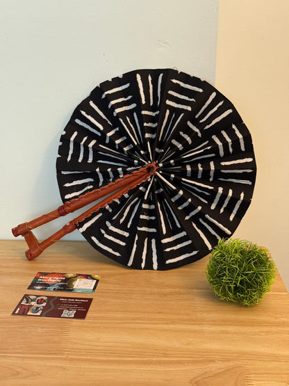 Ankara Wax Fabric Folding Fan – Summer Accessory