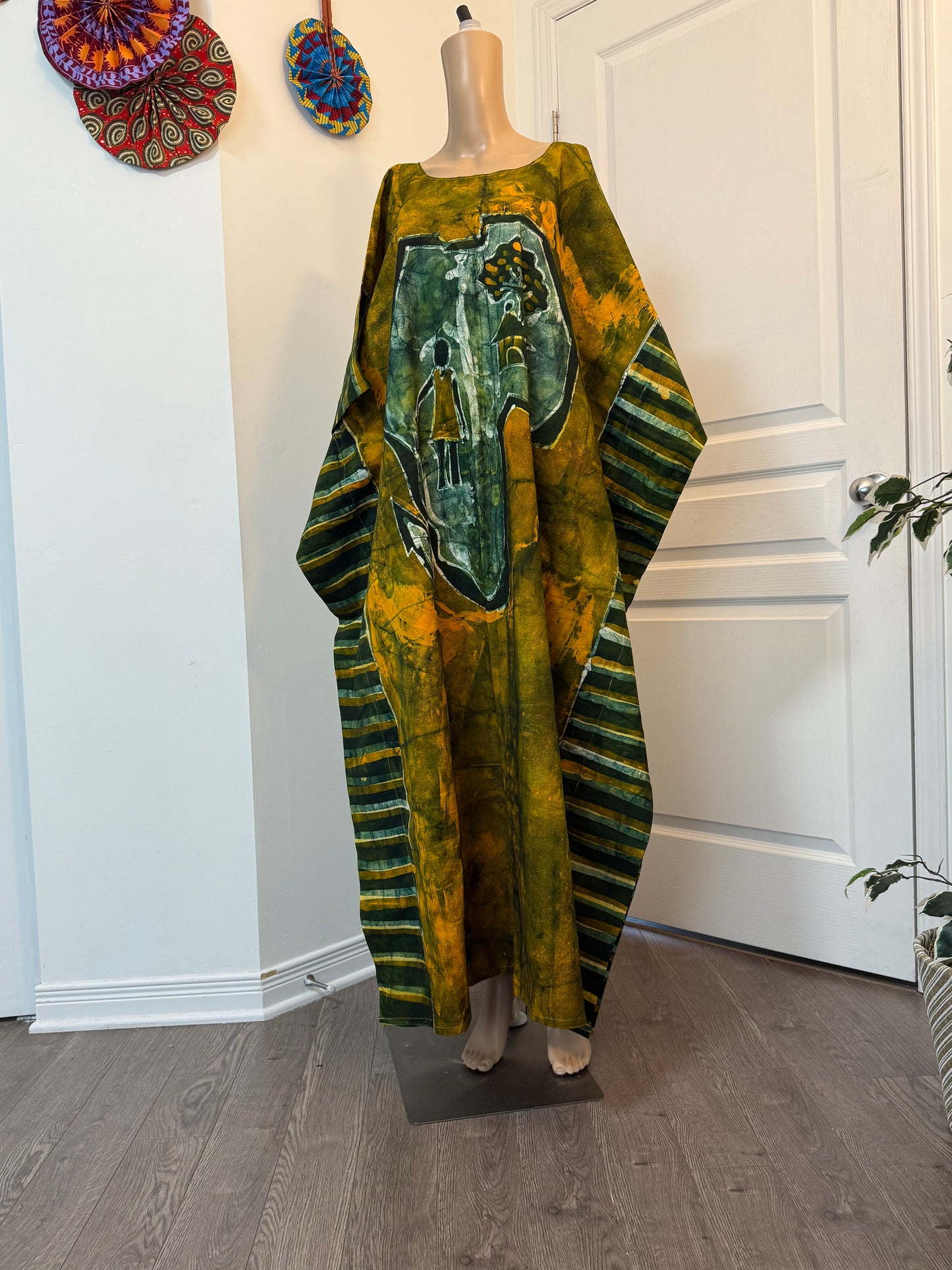 MAYA Boubou Batik 100% cotton (Ankle length) - Large