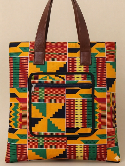 Foldable Ankara Eco Tote Bag 2026 – Medium