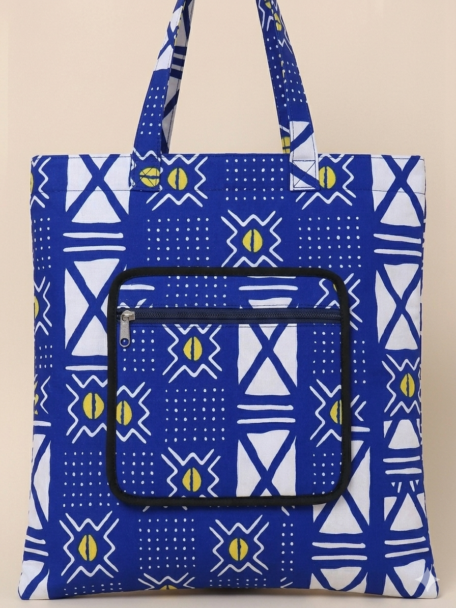 Foldable Ankara Eco Tote Bag 2026 – Medium