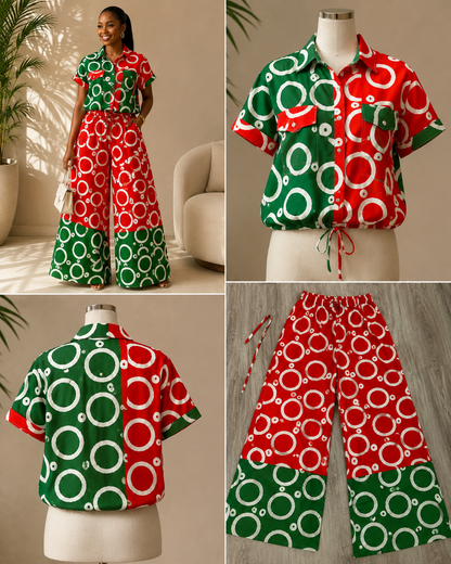 CP Ankara Pant & Top Set – Vibrant Two-Piece Outfit