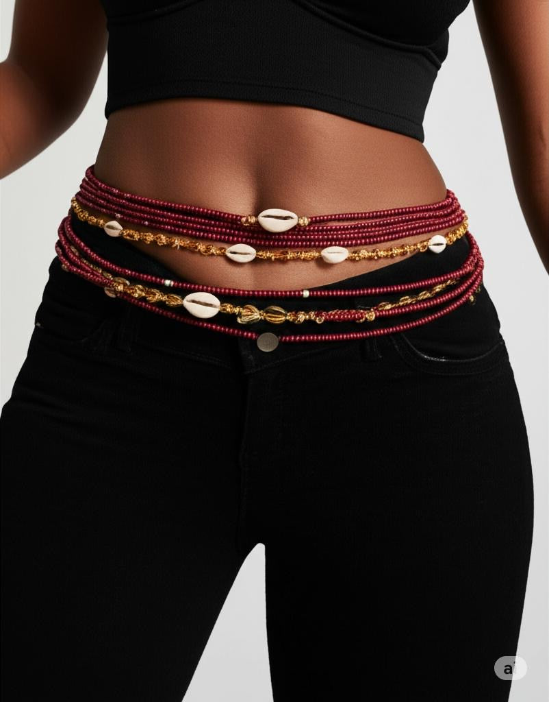 Baya waistbeads - cowries and bead