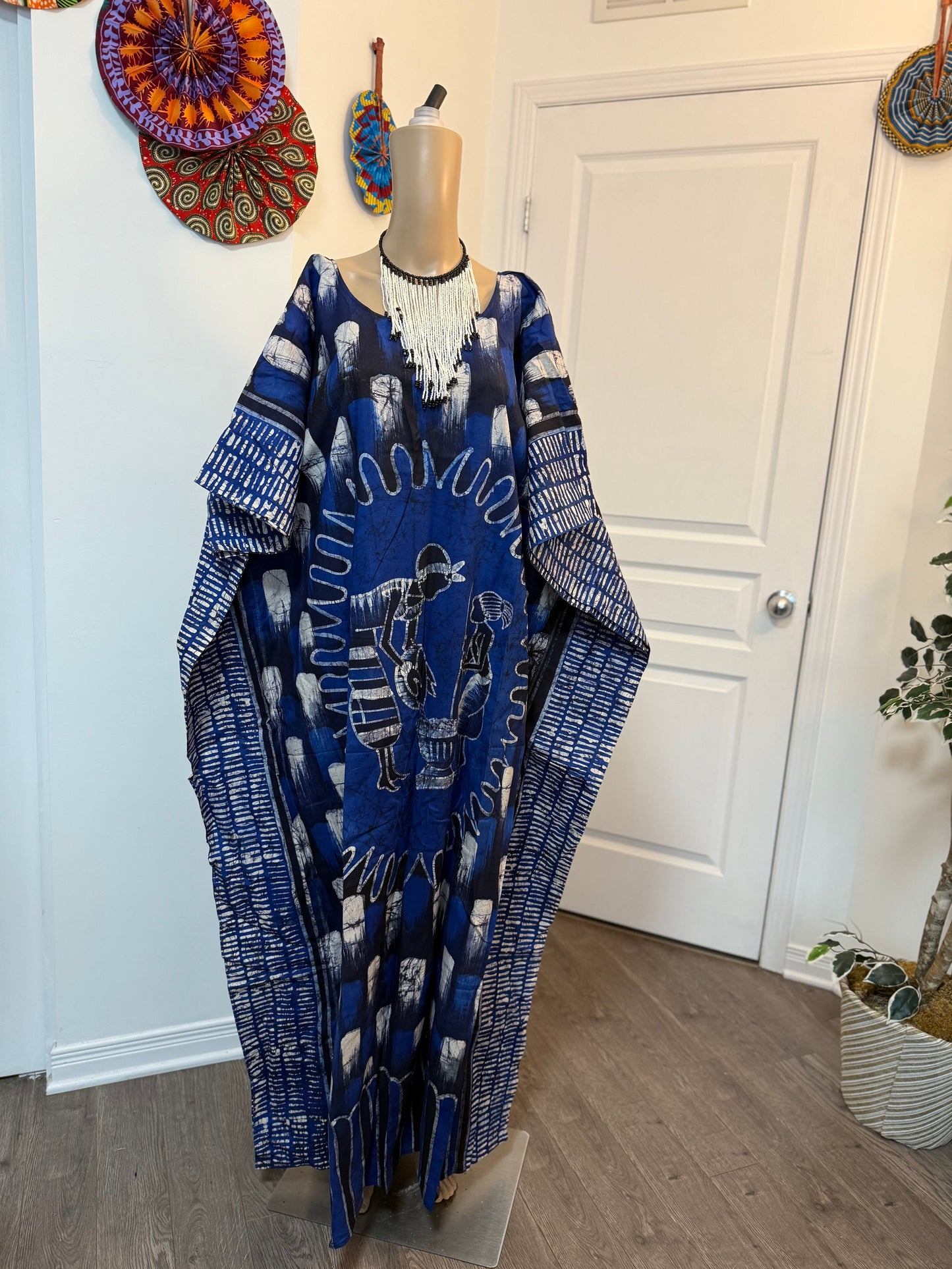 MAYA Boubou Batik 100% cotton (Ankle length) - Large