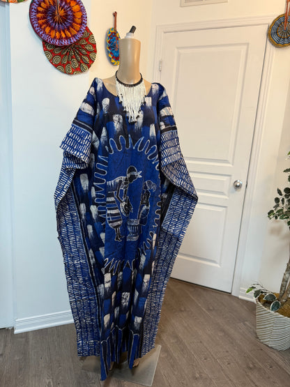 MAYA Boubou Batik 100% cotton (Ankle length) - Large