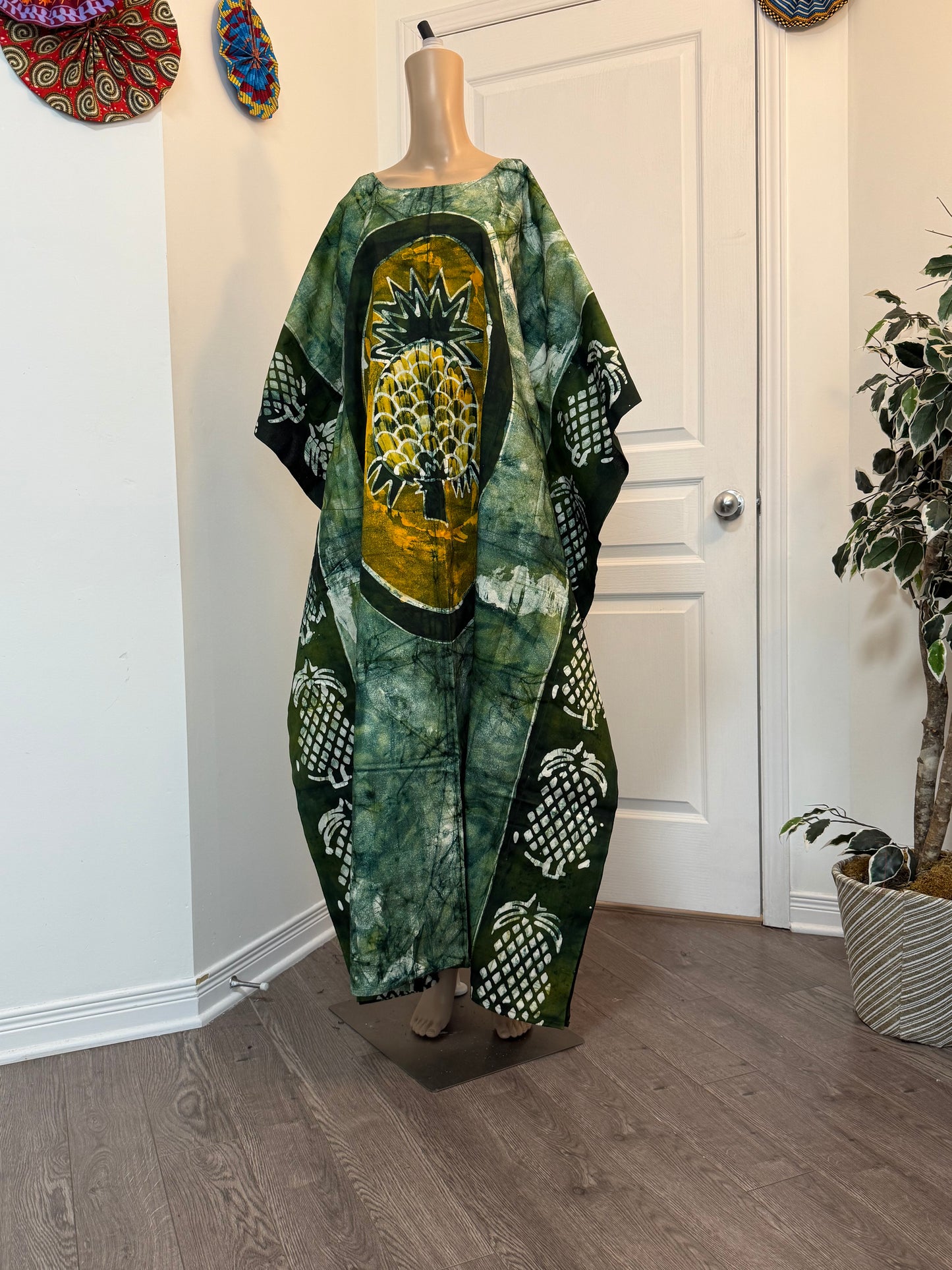 MAYA Boubou Batik 100% cotton (Ankle length) - Large