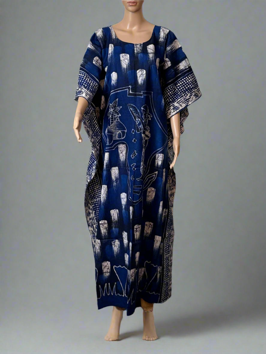 Boubou Batik AFRIKI 100% cotton (Ankle length) - Large