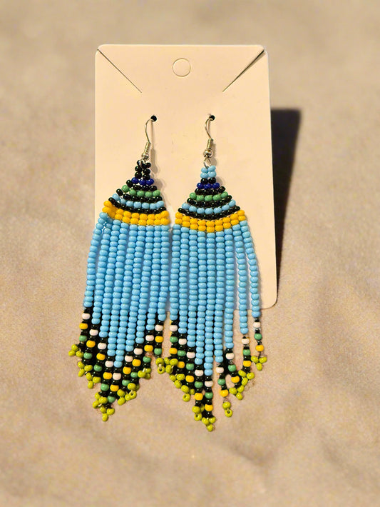 Mary Jade Boutique - Long Beaded earrings