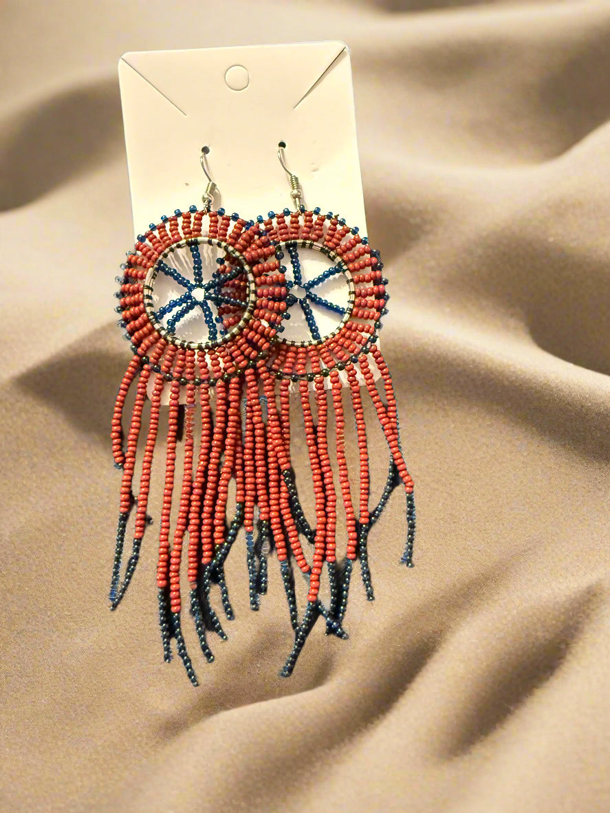 Mary Jade Boutique - Long Beaded earrings