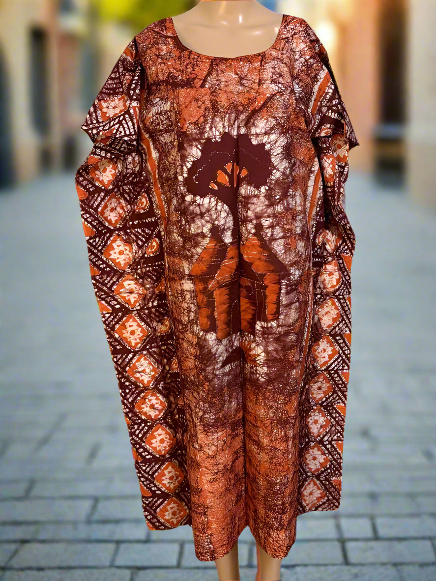 Boubou Batik 100% cotton (under knee length)