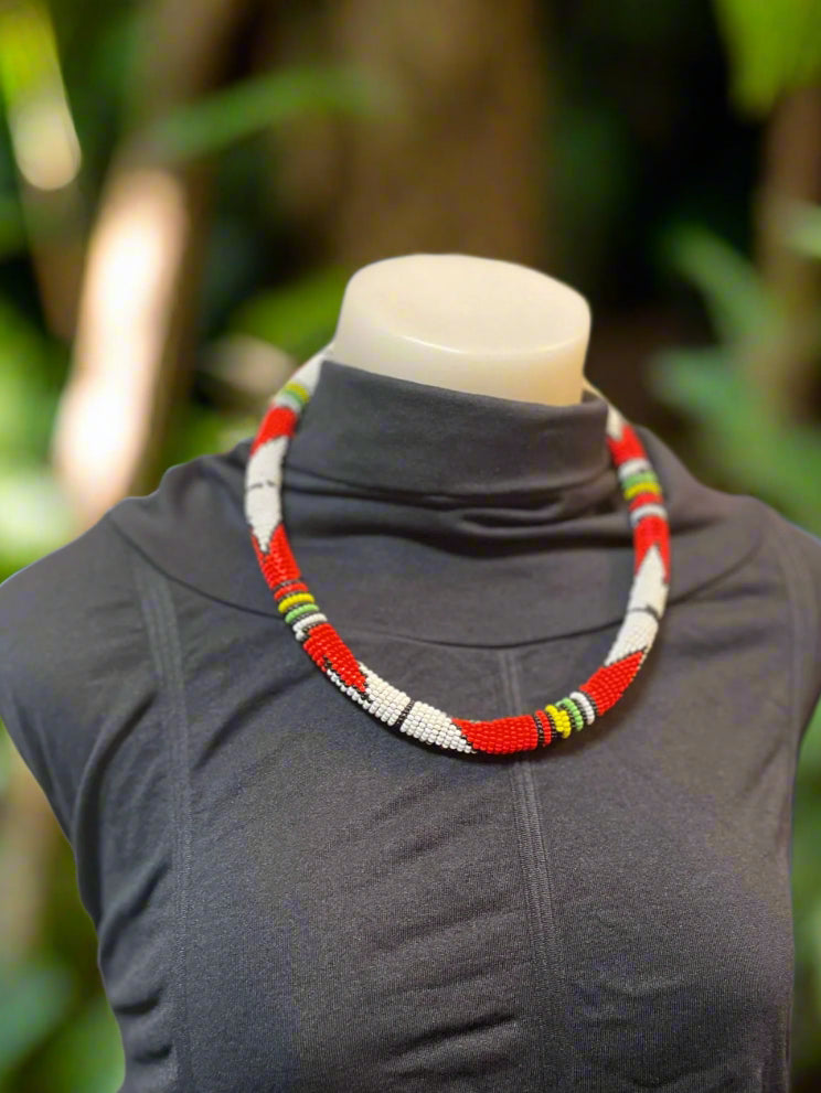 African Zulu Style choker necklace