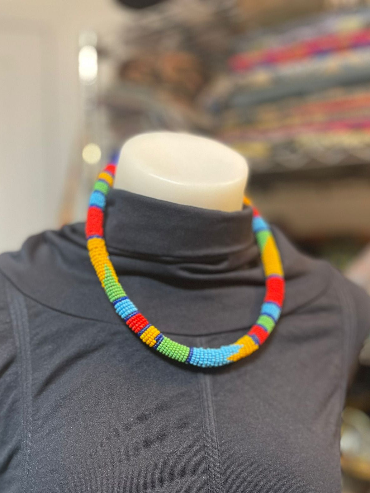 African Zulu Style choker necklace
