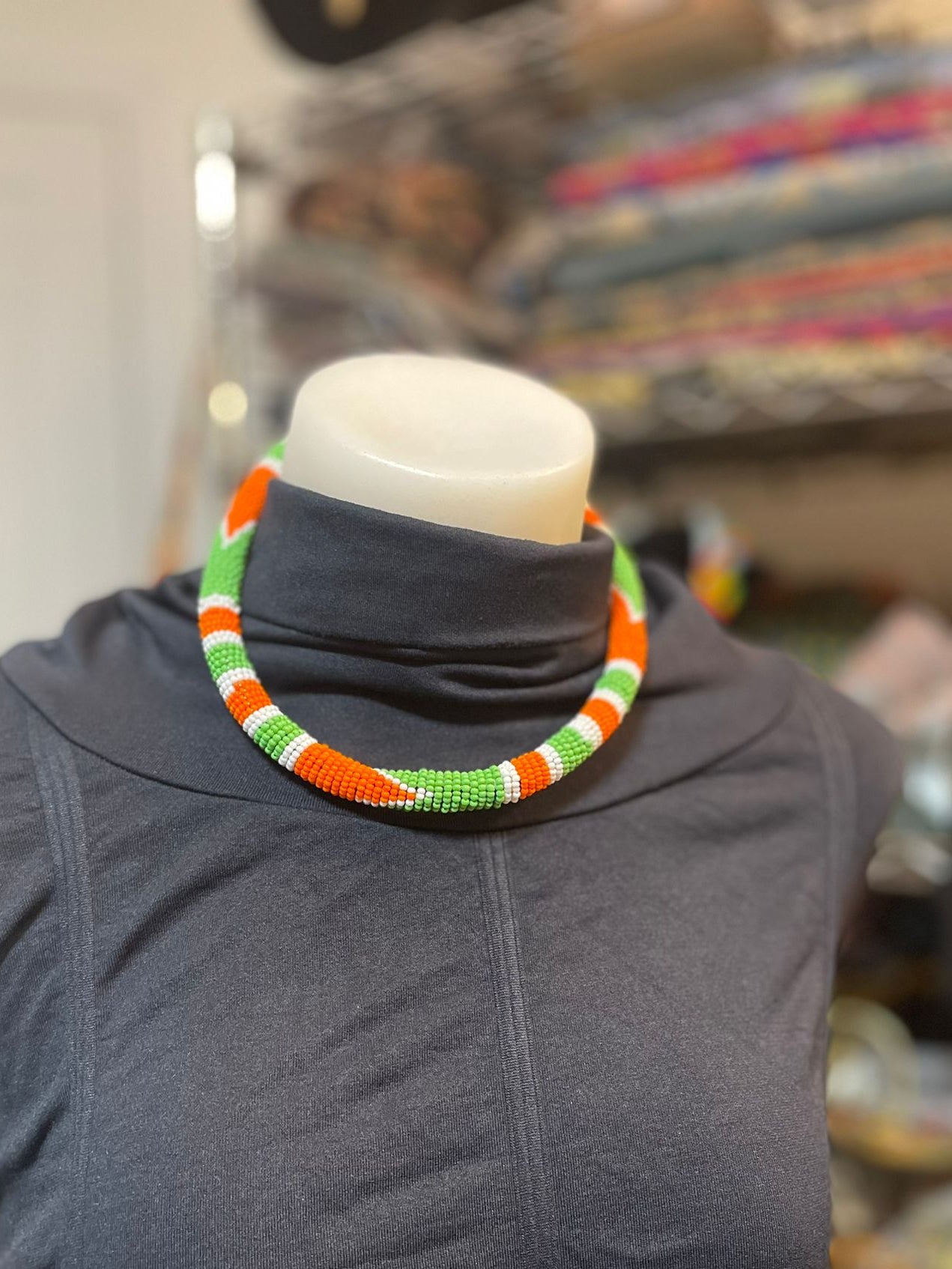 African Zulu Style choker necklace