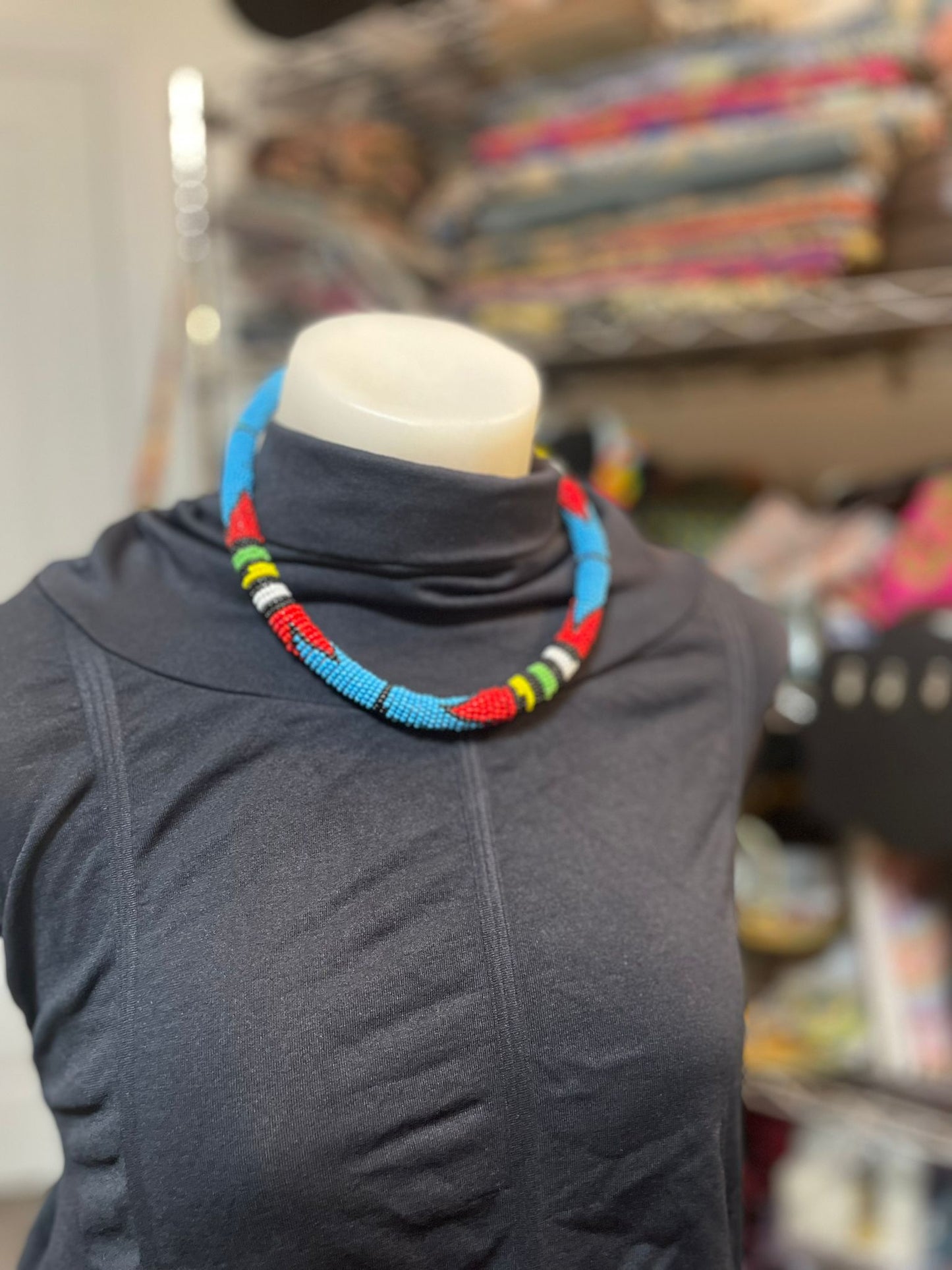 African Zulu Style choker necklace