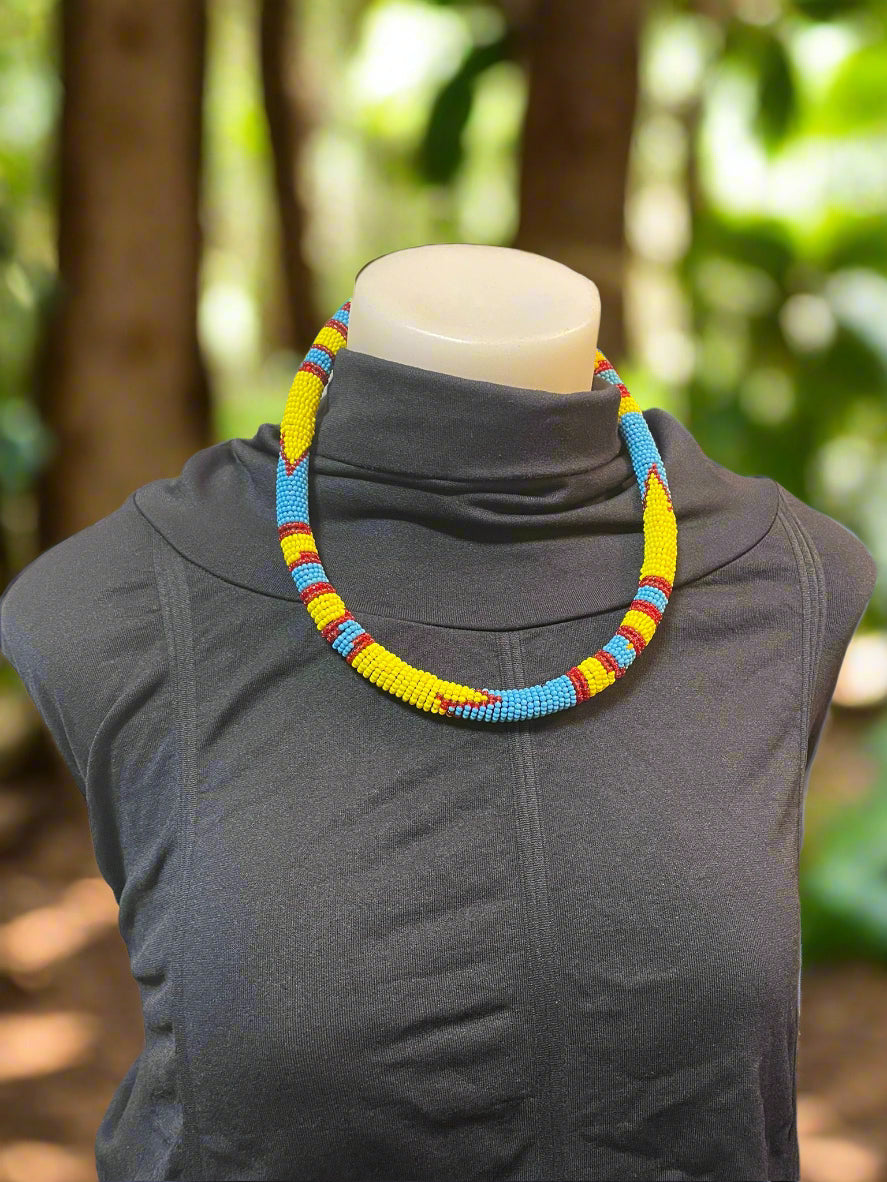 African Zulu Style choker necklace