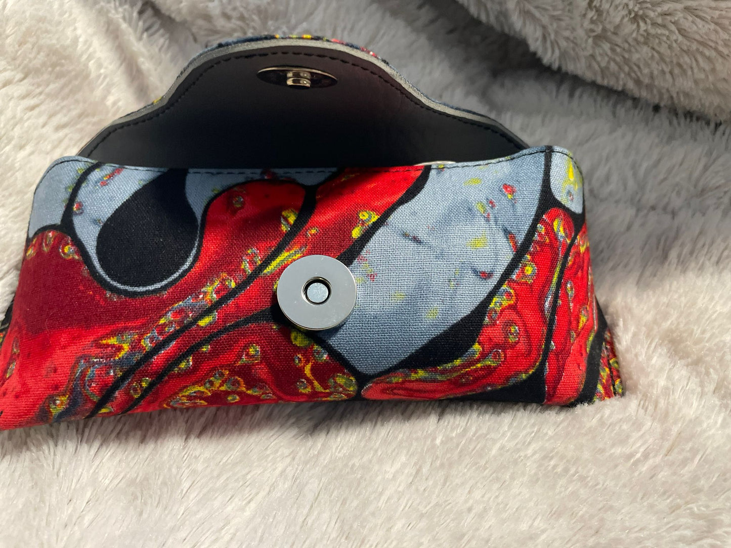 Handmade fabric glasses pouch / eyeglasses holder - étuis à lunettes