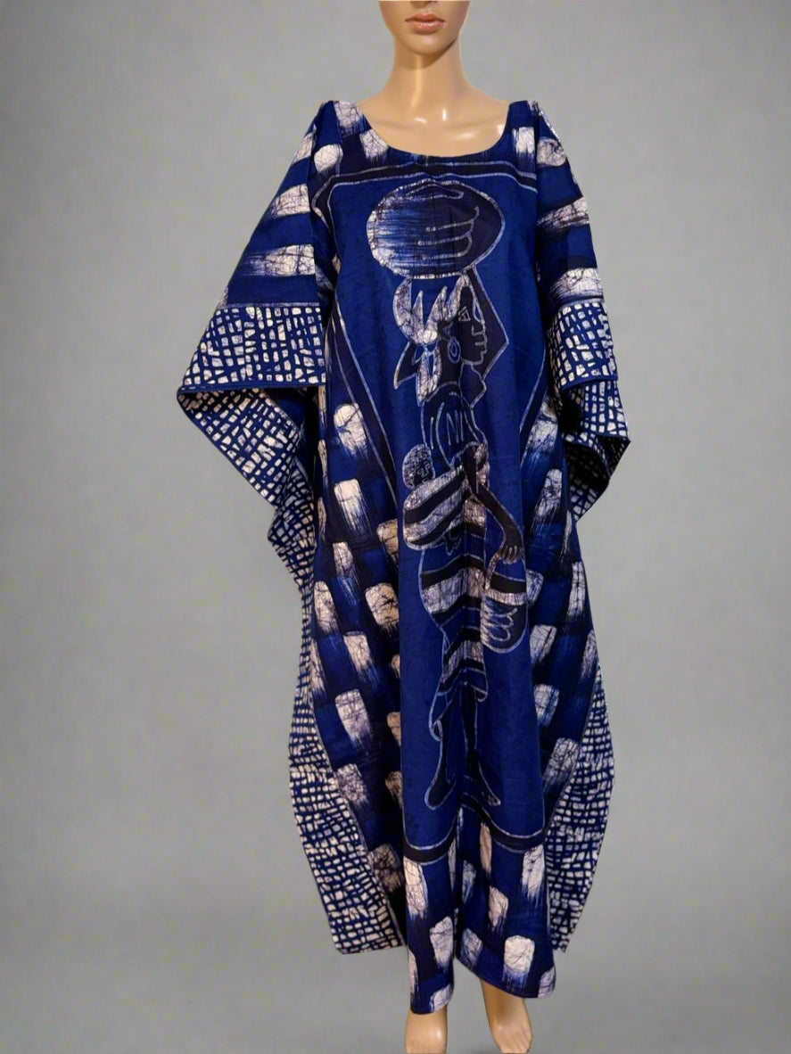 Boubou Batik GRACE 100% cotton (Ankle length) - Large
