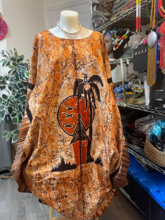Boubou Batik GRACE 100% cotton (Ankle length) - Large