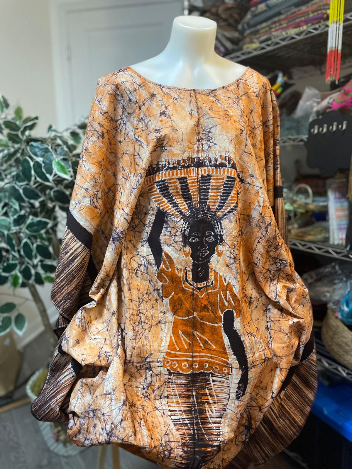 Boubou Batik GRACE 100% cotton (Ankle length) - Large