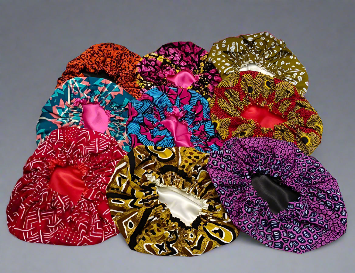 Hair bonnet reversible Handcrafted